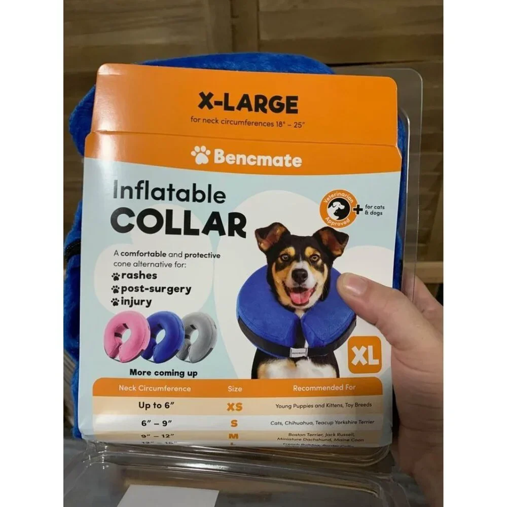 XL Protective Inflatable Collar for Dogs and Cats - Soft Pet Recovery Collar